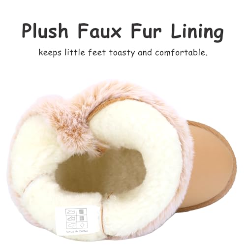 Image of Femizee Girls Boys Warm Winter Boots Kids Outdoor Snow Boots(Toddler /Little Kid)