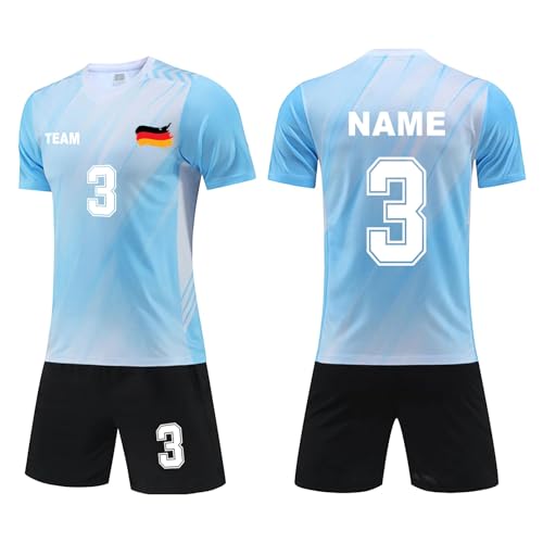 Camiseta de fútbol personalizada para adultos y niños, uniforme de entrenamiento de fútbol personalizado con logotipo de número de nombre, 1-azul cielo, 28
