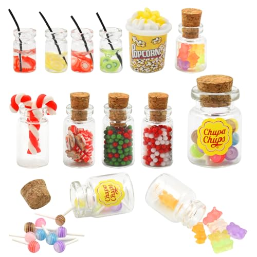 AolKee alimentos en miniatura, cocina y casa de muñecas, accesorios de comida, mini juguetes para casa de muñecas Barbie