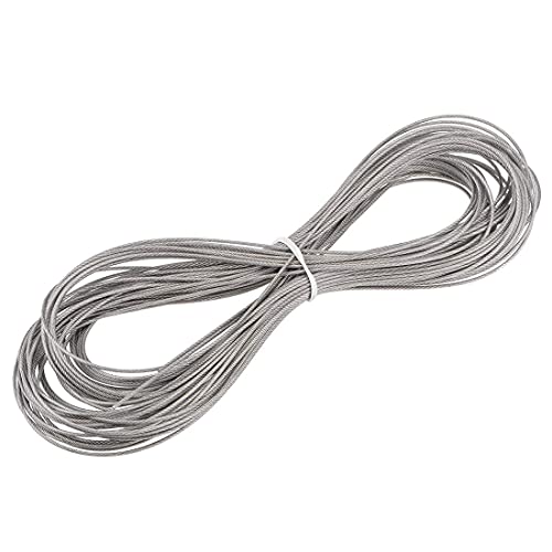 Image of Sparesdeal Stainless Steel Wire Rope Cable for Hoisting (2MM Diameter, 100 Mtrs Length)