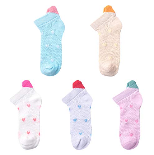 5 Paires Chaussette Bebe Coton Chaussette Enfants Garcon Respirant Chaussettes de sport Été Court pour 0-36 Mois Nouveau-né Bébé 0-11 ans Fille Garcon Cover