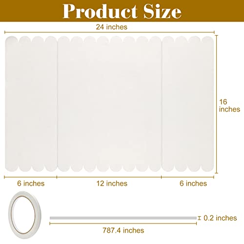 3 Pieces Tri Fold Poster Board Corrugated White Fold Presentation Board Portable Display Board With 3 Rolls Of Double Sided Adhesive Tape For School Class Meeting Photo Exhibition (16 X 24 Inches) #TOP1