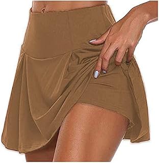 TOMYEUS Sports Skirts Women Tennis Skirts Pleated Athletic Running Travel Swim Golf Skirts Sports Shorts Workout Running Skirt (Color : Black, Size : 5XL)