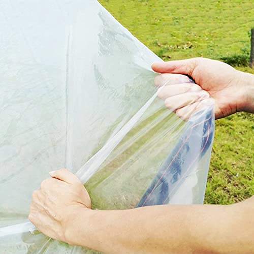 Lona impermeable transparente cubierta resistente con ojales para cenadores 5