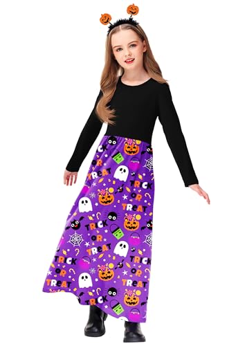 Image of Deerose Girls Maxi Dress Short Sleeve Casual Long Dresses with Pockets 5-14 Years
