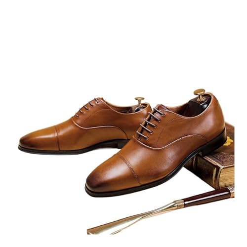 Men's Large Size Business Leather Shoes Three Joint Men's Leather Shoes Oxfords(Black,100)2