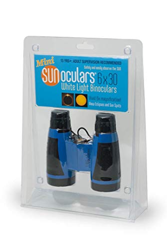 Image of LUNT SOLAR SYSTEMS - Blue 6x30 Magnification Sunoculars, Compact & Portable White Light Solar Binoculars, Safe Solar Viewing, Observing Sunspots, Eclipses, and Planetary Transits (Mini)