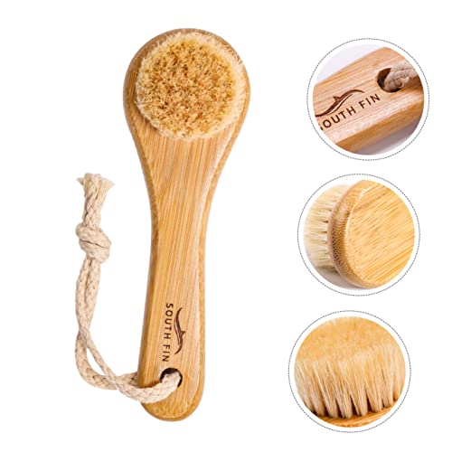 Mipcase Escova Facial De Crina De Cavalo Escova De Esfoliação Facial Escova De Rosto Feminino Escova