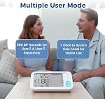 Checkme Blood Pressure Monitor for Home Use include Pregnant Women & Diabetics, Bluetooth Blood Pressure Machine, Dual Display, XL Size Cuff 22-45cm, 2x250 Storage, Voice Broadcast, Work with APP