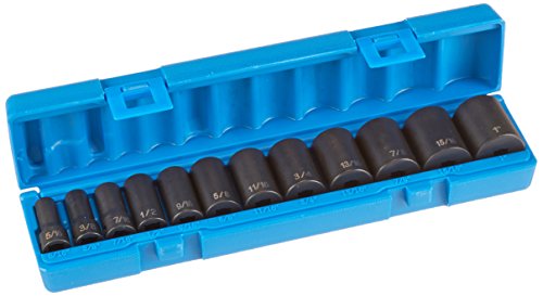 Grey Pneumatic (1202SD 3/8" Drive 12-Piece 12-Point Semi-Deep Socket Set, 3/8\"