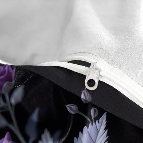 Parure de lit de qualité en microfibre douce housse de couette éclair violet - 8