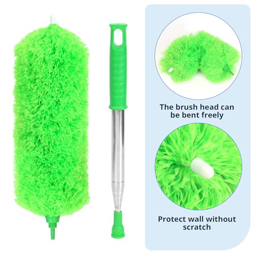 Image of ZZ LAZYCOTTAGE Ceiling Fan Cleaner Duster, Microfiber Feather Duster with Adjustable 91.5 inch Telescopic Pole & Flexible Head, Extended Dusters for Ceiling Fan, Vents, Home, Blinds, Cars