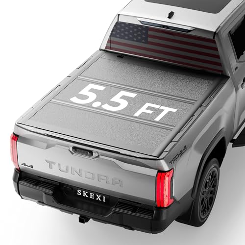 Skexi Frp Hard Tri Fold Tonneau Cover For Toyota Tundra 5.5ft Bed 2022-2025 L...