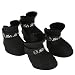 Haustier Hundestiefel, 4PCS Silikon Nette wasserdichte Stiefel Anti Rutsch Gummisohlen für Outdoor (Größe 2.0 'x 1.57in)