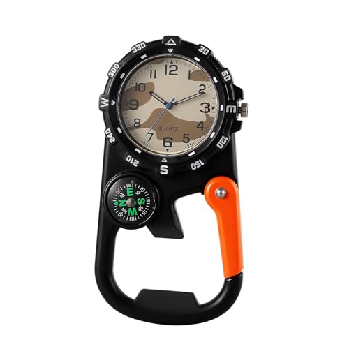 Montre boussole mousqueton à quartz Avaner avec cadran camouflage