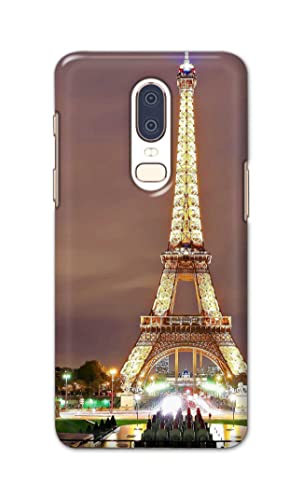 Image of PRINTFIDAA Lovers Famous Place Eiffel Tower in Paris Printed Designer Hard Case for OnePlus 6 Back Cover -(e) RPM1009
