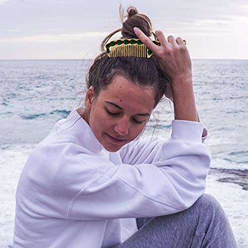 Frcolor Vintage Mirror Comb Set Golden Antique Handheld Mirror Peacock Oval Mirror With Hair Comb Women Cosmetic Vanity Mirror Travel Hair Brush Comb (Random Style) #TOP2