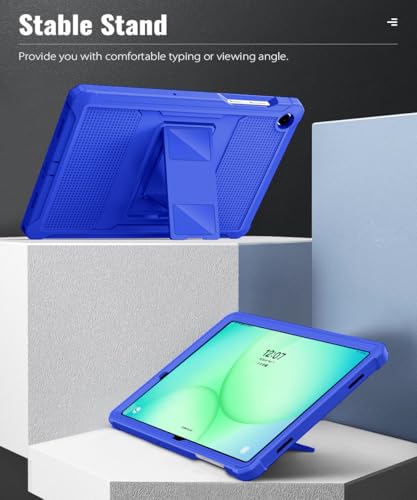 Image of MoKo Shockproof Case Fit Samsung Galaxy Tab A11+ Plus / A9+ 11 Inch | Full Body Rugged Stand Back Cover with Built-in Screen Protector for Galaxy Tab A11+ / A9+ Tablet, Klein Blue
