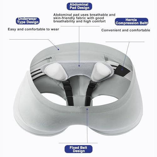 Faja para Hernia para Hombre con 4 Almohadillas de Compresión Mediana miniatura 2