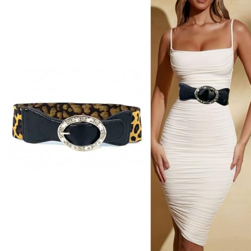 Vintage Stretch Waist Belt with Glitters Women Glittering Sequins Waistband for Music Festivals and Everyday Wear4