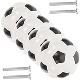 Hemobllo Pomello Mobile Ceramico a Forma di Calcio, Bianco, 4 Pezzi