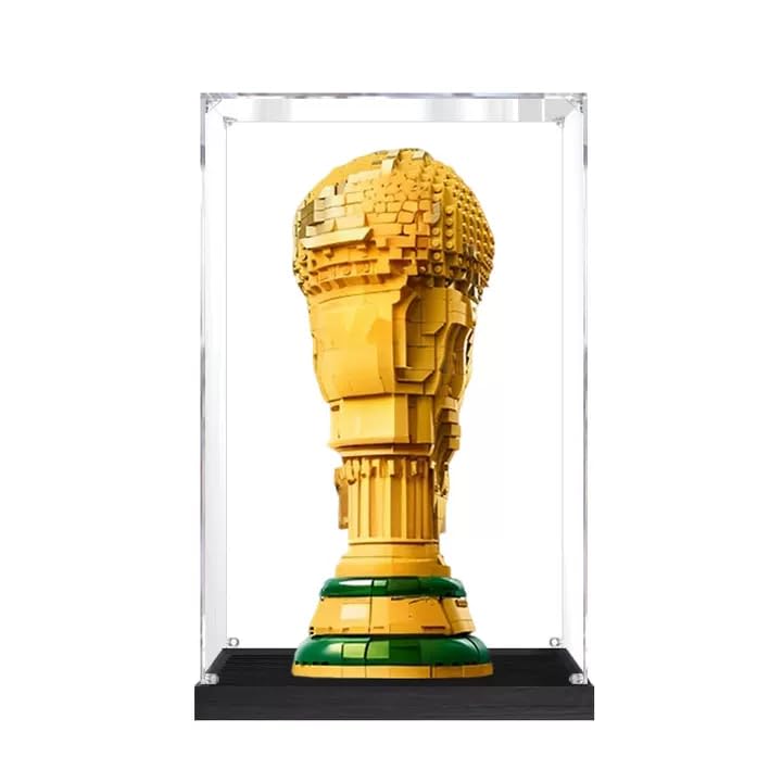 Upgraded 3MM Acrylic Display Case for Lego 43020 World Cup Trophy Building Set,Dustproof Clear Display Case Compatible with Lego 43020(Not Include The Model)