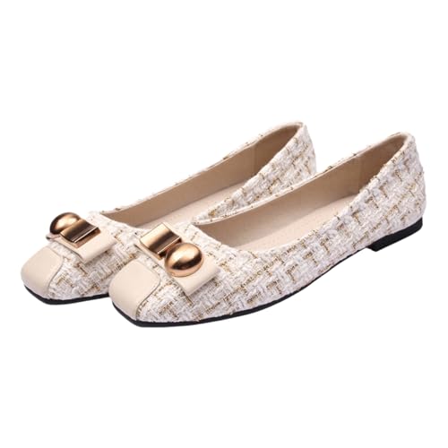 Square Toe Ballet Flats for Women Dressy Ballerina Flats Comfortable Slip On Shoes for Walking - Main Image