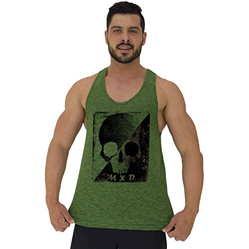 Regata Cavada Masculina MXD Conceito Caveira Preto e Branco (Nuno Verde, P)