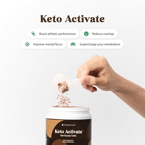 Image of Dark Chocolate Truffle Exogenous Ketones Drink - 4 Pack: Pure Keto Shake Powder with Chocolate Ketones | Jumpstart Ketosis & Boost Energy with Natural Ketones Supplements by Konscious Keto