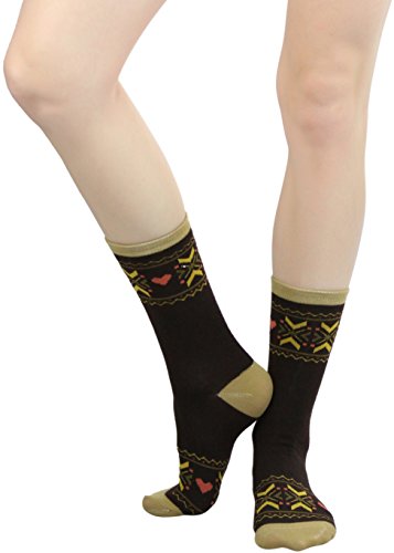 Image of ToBeInStyle Women's Pack of 6 or 12 Fashion Printed Crew Socks