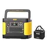 Evopow ポータブル電源 リン酸鉄リチウム 1024Wh ポータブルバッテリー 出力1000W (瞬間最大2000W) AC/DC/USB/Type-C 四つの充電方法 LEDライト付き 純正弦波 MPPT制御方式 ソーラー充電地震・台風・防災バッテリー 停電対策/非常用電源 PSE認証済 収納ボックス付き