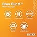 Intex River Run II Inflatable Double Rider Inntertube with Built-in Cooler and Cupholders with River Run I Single Floating Water Rafts (2 Pack)