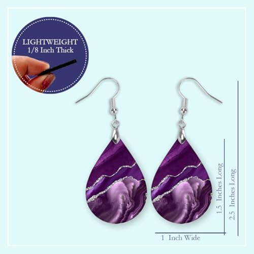 Dangle Earrings for Women Large Statement Boho Jewelry Colorful Teardrop Handmade by The Painted Pug3