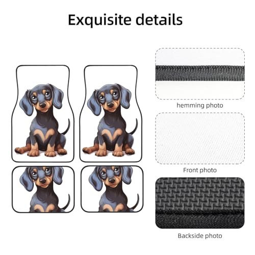 Tapis de sol de voiture imperméables antidérapants auto universels teckel