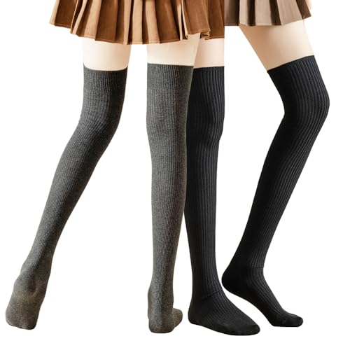 Image of Women's Long Compression Socks,Warm Boot Socks for Girls Over The Knee Stockings