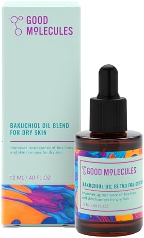 Good Molecules Bakuchiol Oil for Dry Skin - Moisturizing, Anti-Aging, Facial Oil - Natural Skincare for Face with Rosehip and Chia Seed Oil