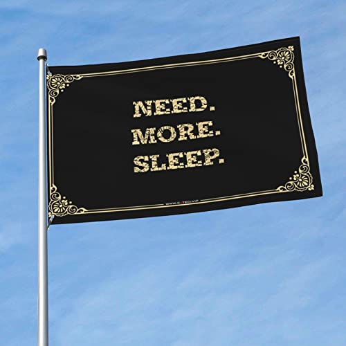 Man Cabe Decor Needed. More.Sleep.フラッグ 寝室用フラッグ ルーム ティーン 男の子用 (色: 色、サイズ:120X180CM)