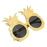 joinpaya occhiali da sole estivi a forma di ananas dorato accessori luminosi per feste luau e compleanni bomboniere tropicali leggeri e resistenti per spiaggia e eventi estivi