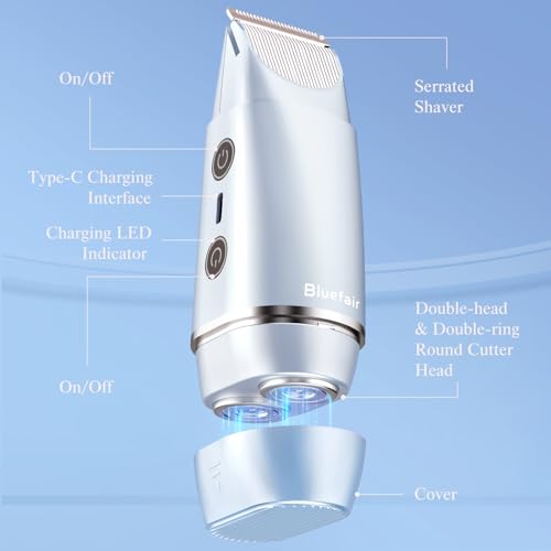 Image of 2 in 1 Electric Razors for Women Electric Shaver (Blue)
