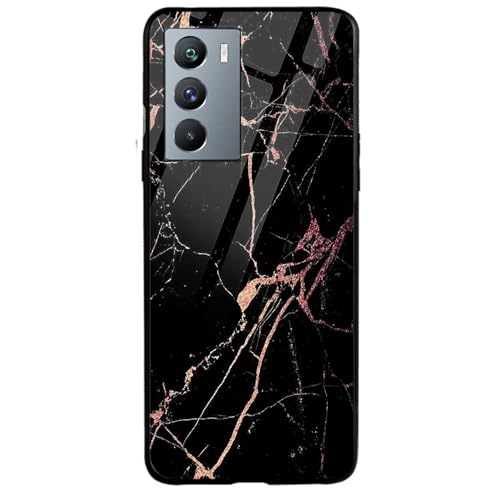 Image of COLORflow Back Cover Compatible with iQOO 9 SE 5G | Black Marble Golden | Shockproof TPU Bumper Cover with Camera Protection Back Cover Compatible with iQOO 9 SE 5G