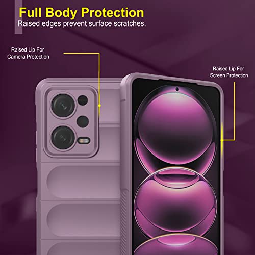 Image of Amazon Brand - Solimo Back Case Cover for Mi Redmi Note 12 Pro 5G | Compatible for Mi Redmi Note 12 Pro 5G Back Case Cover | Matte Case | Liquid Silicon Magic Case with Camera Protection | Lavender