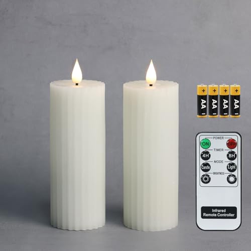 Fanna 6'' White Slim Column Battery Operated...