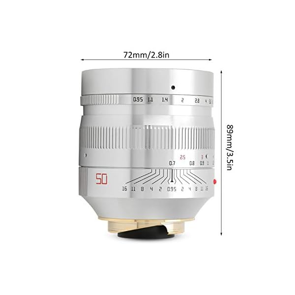 Vollformat-Objektiv 50 mm f0.95 Vollformat-Objektiv für manuelle Fokussierung mit großer Blende für Leica M-Bajonett, 2… – Bild 8