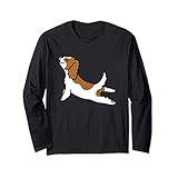 ヨガキャバリア・キング・チャールズ・スパニエル犬 長袖Tシャツ