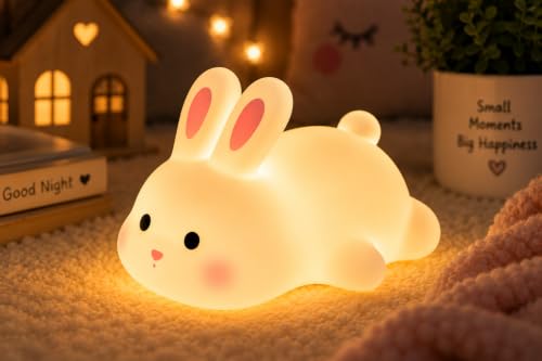 Image of Naughty Bunny Night Light Lamp Battery Operated Table and Desk Decorations Gift Pandas (Naughty Bunny)