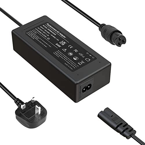 Muybienz Cargador de 42 V 2 A mini conector de 3 clavijas para scooter eléctrico, aeropatín autoequilibrado de 2 ruedas, tabla de deriva, monociclo, adaptador de corriente para bicicleta eléctrica Cover