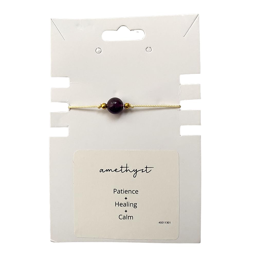 Single Bead Wristlet, Amethyst