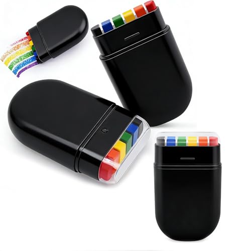 4 lápis de maquilhagem com design arco-íris, cores faciais para crianças, pintura facial à base de água, conjunto ideal para maquilhagem infantil para Halloween, carnaval (preto)
