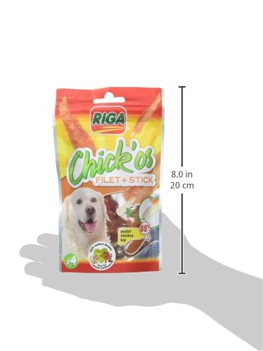 Riga - Chick'Os Filet + Stick - Proteinreiche Hundeleckerlis - Sticks zum Kauen für gesunde Zähne - 75g Packung mit 4 Sticks – Ansicht 3