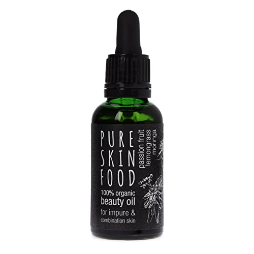 Bio Beauty Öl für unreine Haut und Mischhaut von PURE SKIN FOOD | hilft bei Unreinheiten & Mitessern | für einen verfeinerten, klaren Teint | 100% bio-zertifizierte Inhaltsstoffe & vegan | 30 ml
